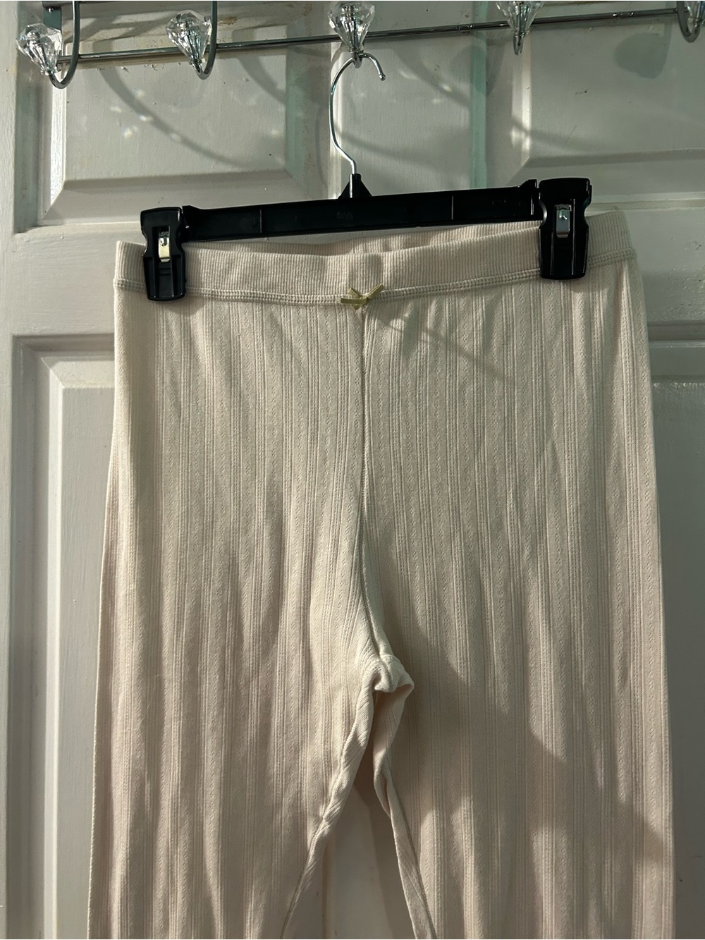 Free People Women's Ribbed Jogger Leggings - Cream - Picture 2 of 3